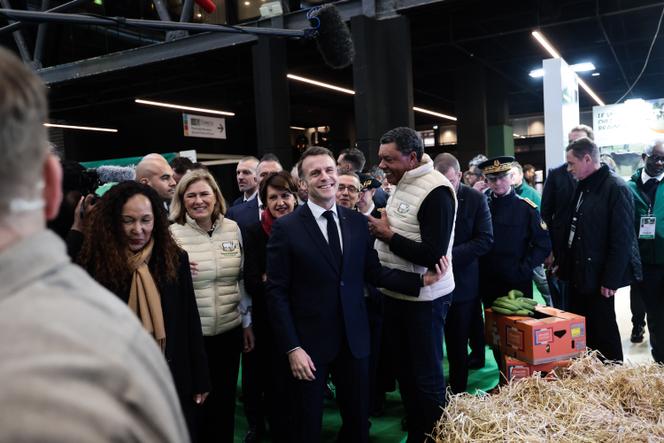 Emmanuel Macron, lors de l’inauguration du Salon de l’agriculture, à Paris, le 21 février 2026.